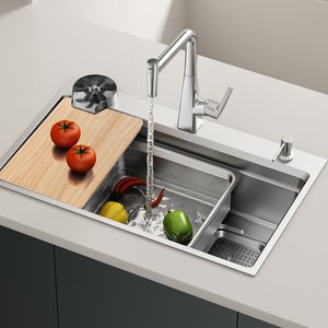 Fregadero de Cocina Grande de Acero Inoxidable 304, de Una Sola Pieza, para Instalar Bajo Encimera, con Superficie de Partículas Nano 3D, Duradero y de Alta Calidad - Product Image 4