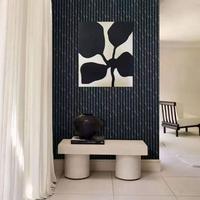 Panel Akustik Strip PS Grosir OEM ODM Desain 3D Warna Ukuran Kustom Cetak Merek Panel Slat untuk Pusat Perbelanjaan Aula Pameran