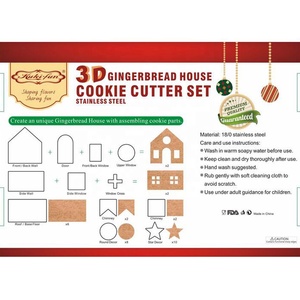 Moules à biscuits 10 pièces 3D en acier inoxydable emporte-pièces pour noël <span class=keywords><strong>pain</strong></span> <span class=keywords><strong>d</strong></span>'épice maison bricolage kits de cuisson - Product Image 4