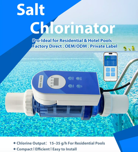 Generador de Sal <span class=keywords><strong>para</strong></span> <span class=keywords><strong>Piscinas</strong></span> con Placa de Titanio de Alta Calidad, Autolimpiante, Control por Aplicación, de 10000 a 60000 Galones, OEM ODM - Product Image 1