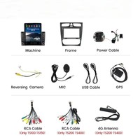 Navegador GPS para Auto con Pantalla Grande de 9.7 Pulgadas, Android para Benz W203 W209 W219, Sistema con Punto de Acceso WIFI, CarPlay Inalámbrico, Reproductor de Audio para Auto