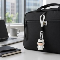 Porte-clés Pendentif Mignon Dessin Animé Figurine Humaine Kawaii en Acrylique Imprimé UV avec Cordon Tressé, Breloque de Sac Tendance