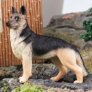 Yxs modèle Animal jouet pour enfants berger allemand garçon <span class=keywords><strong>loup</strong></span> chien solide simulation Rottweiler chien - Product Image 4