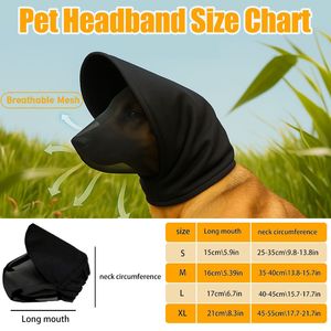 Dog Mosquito Protection Headgear Anti Bite Face Mask For Pets All Seasons Soft Muzzle White And Black - Product Image 3