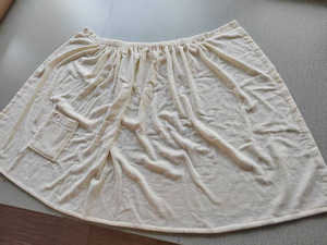 400GSM Heavy Thick Warm Ivory Terry Toweling <span class=keywords><strong>Sauna</strong></span> <span class=keywords><strong>Kilt</strong></span> para mujeres Robe Falda para hoteles, spas - Product Image 2