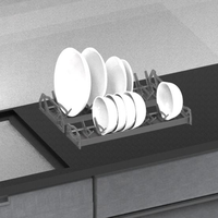 ARTSTEEL Panier coulissant multifonction moderne à 2 niveaux pour ustensiles de cuisine, rangement de cuisine, gain de place, tiroir coulissant durable