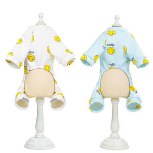 All'ingrosso carino primavera <span class=keywords><strong>pigiama</strong></span> in cotone solido <span class=keywords><strong>con</strong></span> sorriso faccia abbigliamento per gatti per l'estate - Product Image 3