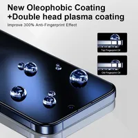 Protection d'écran en verre trempé pleine couverture pour iPhone 17 Air 16E 16 15 Pro Max 14 Plus 13 12 11 avec kit d'installation