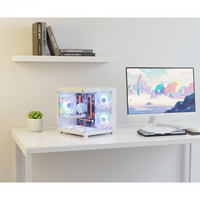 Boîtier d'ordinateur de jeu Micro ATX Pcooling noir, boîtier PC, boîtier de bureau, accessoires informatiques, boîtiers et tours moyennes pour ordinateur