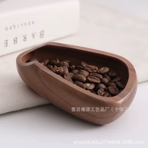 ถาดใส่เมล็ดกาแฟไม้วอลนัททรงกลม ใช้งานในบ้าน เป็นมิตรกับสิ่งแวดล้อม - Product Image 5