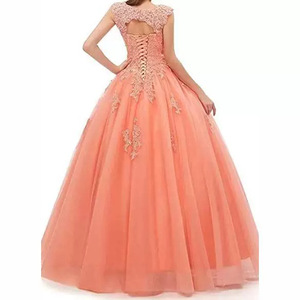 Red V-neck Ball Gown Evening Dress Chiffon Floral Print Empire Waistline Wine Red Adult Women's Formal Wear - Product Image 3