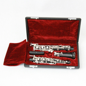 Vente directe usine – Oboe en ébène CTone bien conçu avec finition argentée, livré avec boîte et sac en tissu – Oboe à trous fermés - Product Image 6