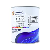 Peinture automobile Zuotong Blanc Cristal Nacré 1K 1L Haute Brillance pour Revêtement Liquide, Réparation et Retouche Carrosserie, Utilisation en Atelier