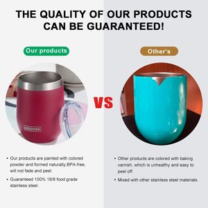 Gobelet de vin isolé sous vide Double paroi, de 10 ml, tasse à vin isolée, pour le camp - Product Image 4