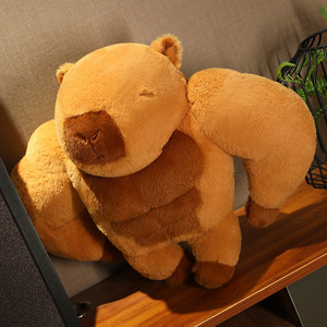 Divertido <span class=keywords><strong>Peluche</strong></span> <span class=keywords><strong>de</strong></span> Capibara Musculoso, Muñeco <span class=keywords><strong>de</strong></span> Capibara <span class=keywords><strong>de</strong></span> Dibujos Animados <span class=keywords><strong>de</strong></span> Gran Tamaño, Animal <span class=keywords><strong>de</strong></span> <span class=keywords><strong>Peluche</strong></span> Suave para Regalo y Decoración - Product Image 1