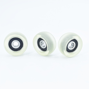 Tủ cửa trượt theo dõi con lăn mềm PU con lăn bánh xe PU62628-13 6x28x13 mét Polyurethane tráng bánh xe ròng rọc với vòng bi - Product Image 6