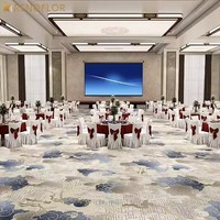 Salle de banquet imprimée en 3D utilisée à l'intérieur Tapis Axminster Lobby Tapis d'hôtel 5 étoiles mur à mur