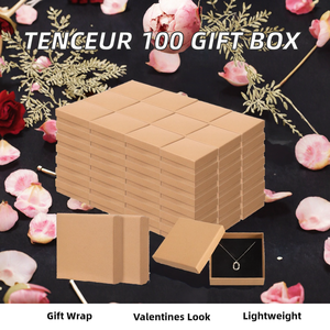 Pcs Valentine's Jewelry <b>Gift</b> <b>Boxes</b> Bulk Kraft Width <b>Necklace</b> Earring Bracelet Storage Package - Product Image 1