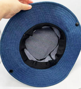 Sombrero de pescador de mezclilla personalizado con logotipo bordado gorra de verano para exteriores protector solar sombrero de pescador Boonie sombrero de pesca - Product Image 4