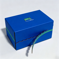 Boîtes d'expédition en carton ondulé personnalisées à prix compétitif avec bande de déchirement et fermeture éclair pour produits de soin et mode, avec logo et poignée