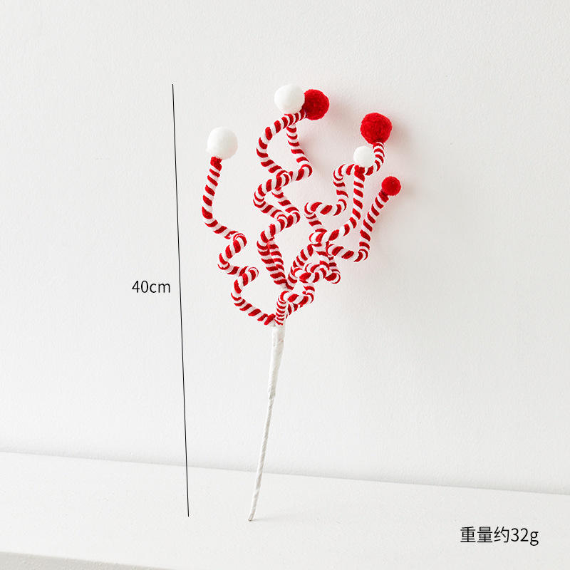 red and white bent stick cuttings