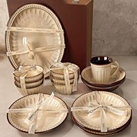 Vaisselle en céramique sous-glaçurée de Jingdezhen, bols vintage de style français, esthétique haut de gamme, ensemble idéal pour un déménagement ou un mariage