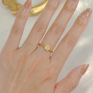 Anillo de Oro Amarillo Genuino AU750 de 18K, <span class=keywords><strong>Anillos</strong></span> de Oro Puro Personalizados, Joyería Fina de Oro de 18K de Buena Calidad para Boda, Anillo de Oro Real - Product Image 4