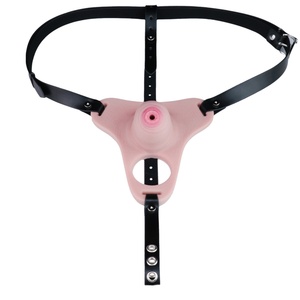 Insert Male Realistic Penis Hollow Chastity Pant Flaccid Penis Scrotum Male Chastity Device SM Abstinence Training <b>Toy</b> Wholesale - Product Image 4