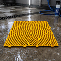 Grille de drainage en plastique PP 400x400x18mm pour lavage de voitures, grille de caniveau à emboîter pour nettoyage automobile