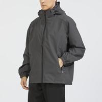 Veste de sport décontractée pour homme, légère, 100% polyester, veste softshell à capuche avec fermeture éclair, poches imperméables pour l'extérieur