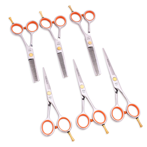 Forbici del barbiere 4.5 "5" 5.5 "AQIABI Giappone Acciaio Inox Personalizza Capelli di Taglio Forbici di Parrucchiere Diradamento Forbici Del Barbiere Negozio a1017 - Product Image 1