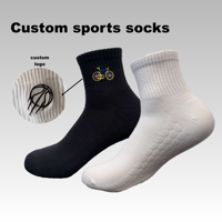 Chaussettes de sport en coton personnalisées avec logo brodé, absorbantes, respirantes et rembourrées pour l'entraînement quotidien – Vente en gros