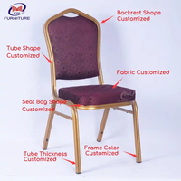 Dôme à empiler en acier inoxydable beige salle à manger de mariage luxe transparent événement banquet chaise