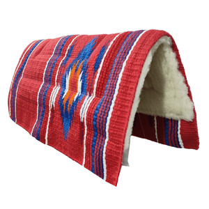 Tapis de selle western professionnel avec rembourrage en gel, doublure en tissu, couche de confort en feutre de laine, protection renforcée en cuir huilé pour chevaux - Product Image 1