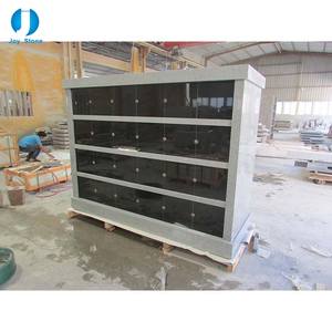 Columbario de Diseño de 8 Nichos, Estilo Americano, Granito Gris Chino, Negro Absoluto, para Cementerio - Product Image 6