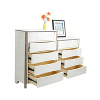 Nouveaux ensembles de meubles de chambre à coucher en bois, commode de luxe en MDF avec 5 tiroirs