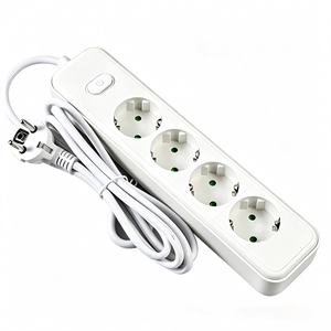 Regleta Minimalista de Plástico con 3 Tomas de Corriente, 2 Puertos USB A, 230V 16A, Interruptor Unipolar, IP20, Interruptores de Pared - Product Image 3
