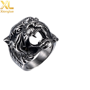Hot Sale European American Accessories <b>Ring</b> <b>Men's</b> Retro Animal Zodiac Tiger Head 316 Stainless Steel <b>Ring</b> Jewelry <b>for</b> <b>Men</b> - Product Image 1