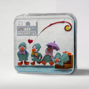 Adorable Figura Miniatura de Pato Amarillo de Resina, Pintada a Mano, con Paraguas y Impermeable, Adornos de Patitos de Dibujos Animados, <span class=keywords><strong>Tema</strong></span> Animal para Hadas - Product Image 3