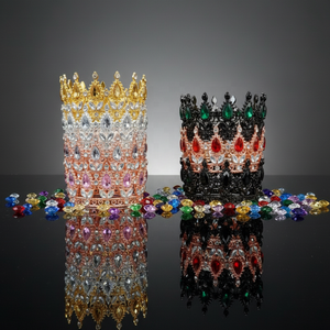 Accesorios <span class=keywords><strong>de</strong></span> Lujo con Cristales y Diamantes, Corona <span class=keywords><strong>de</strong></span> Cumpleaños, Tiara Nupcial, Decoración Festiva <span class=keywords><strong>para</strong></span> el Día <span class=keywords><strong>de</strong></span> la Madre, Ceremonia <span class=keywords><strong>de</strong></span> Graduación - Product Image 1