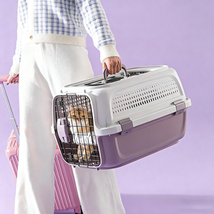 <span class=keywords><strong>Cage</strong></span> de compagnie aérienne pour chat approuvée par la compagnie aérienne avec poignée en pp avec bol suspendu - Product Image 4