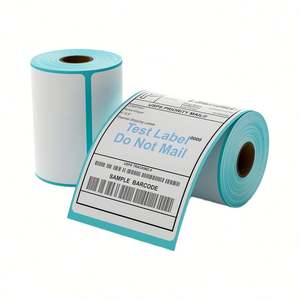 Rouleau d'étiquettes d'expédition thermiques directes 4x6 pouces, étanches, résistantes à l'huile et anti-rayures, pour impression thermique adhésive – Meilleures ventes - Product Image 1