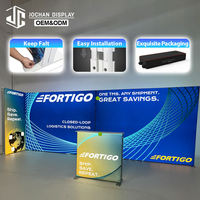 Stand d'exposition rétroéclairé SEG sur mesure OEM de grande taille avec logo, système d'affichage modulaire à LED pour salon professionnel