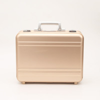 MSAC – Étui de transport portable de luxe en aluminium anodisé doré, étanche, avec serrure TSA, pour appareil photo, grande capacité