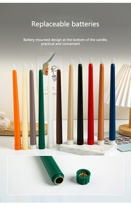 Pin Hoạt Động Hiện Đại Flameless Đèn Với 10-Key Từ Xa Ấm Trắng Nhấp Nhá Led 3D Bấc Cho Trang Trí Nội Thất - Product Image 2