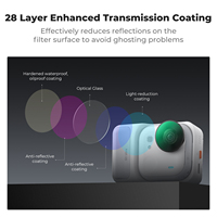 Filtre CPL diffuseur noir 1/4 anti-reflet multicouche en verre optique HD compatible K&F Concept avec Insta360 Go Ultra