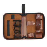 Lotusflower GA13 Kit d'entraînement de golf en plein air, étui organisateur d'accessoires de golf en cuir PU imperméable avec fermeture éclair, portable