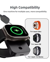 Chargeur magnétique portable pour montre, mini batterie externe 1500 mAh, charge rapide pour les séries 10/9/8/7/6/5/4/SE/Ultra