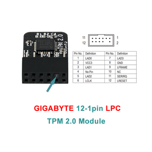 Módulo de Seguridad de Encriptación TPM 2.0 para Placas Base <span class=keywords><strong>MSI</strong></span>/GIGABYTE/ASROCK/ASUS/x99, Módulo TPM 2.0 SPI/LPC de 12/14/18/20 Pines para PC - Product Image 2