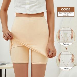 Pantalon de sécurité taille haute en soie glacée sans couture pour femme, <span class=keywords><strong>sous</strong></span>-jupe d'été, Boxer, <span class=keywords><strong>sous</strong></span>-vêtements moulants et moulants, 40548 - Product Image 2